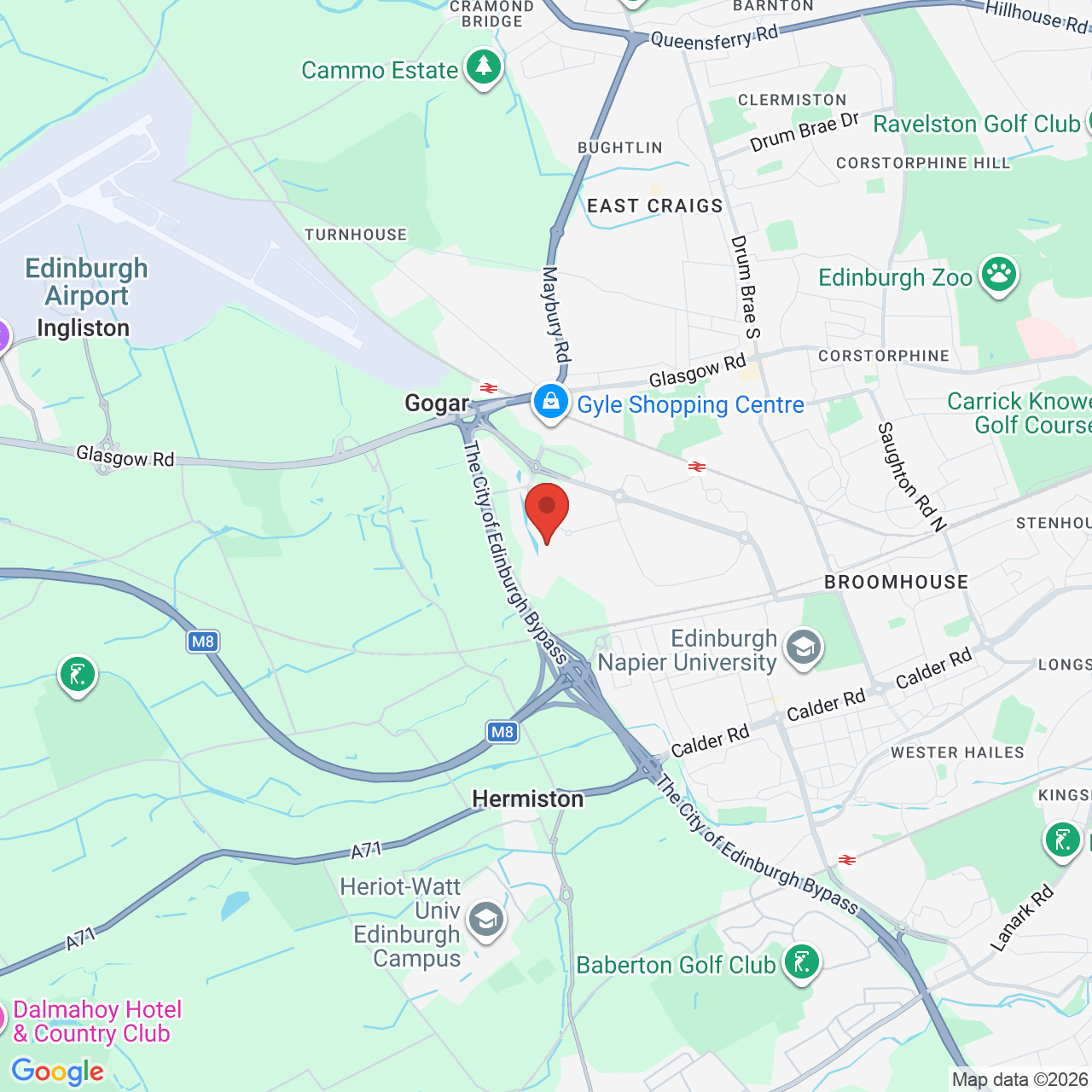 Map displaying job location