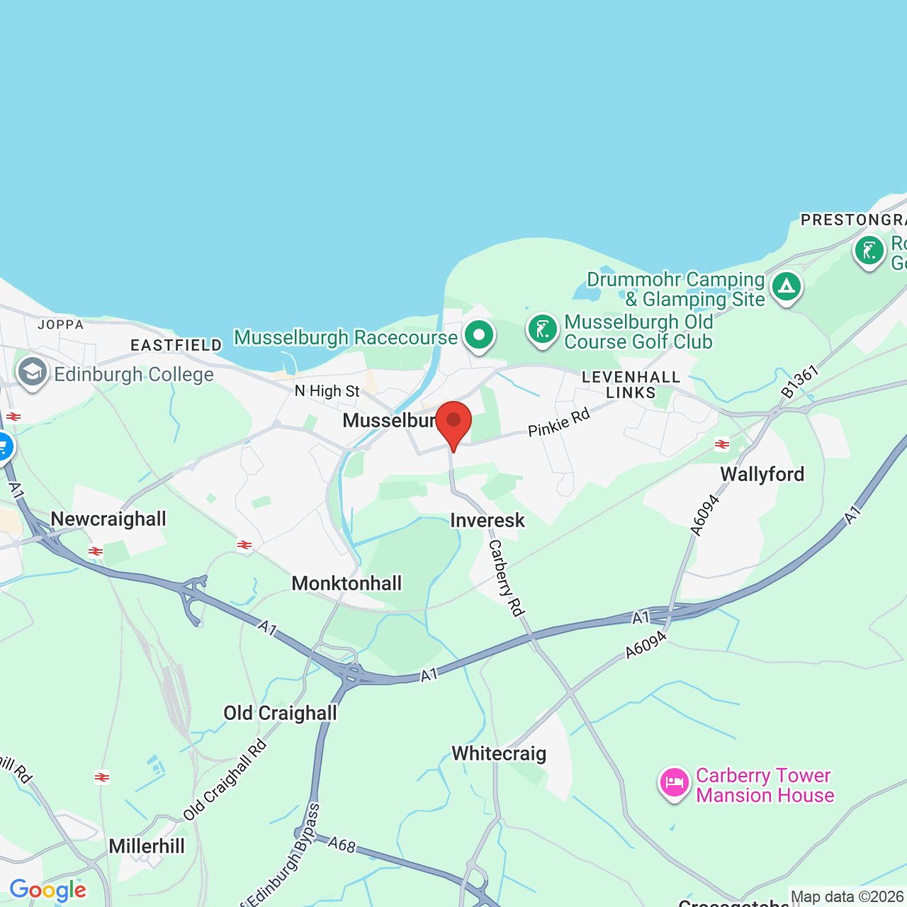 Map displaying job location