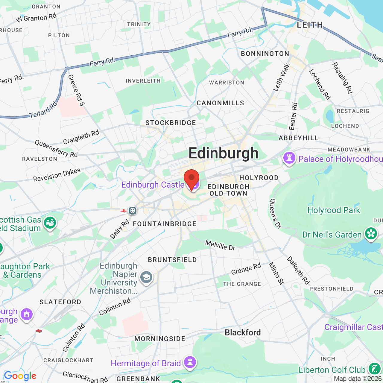 Map displaying job location