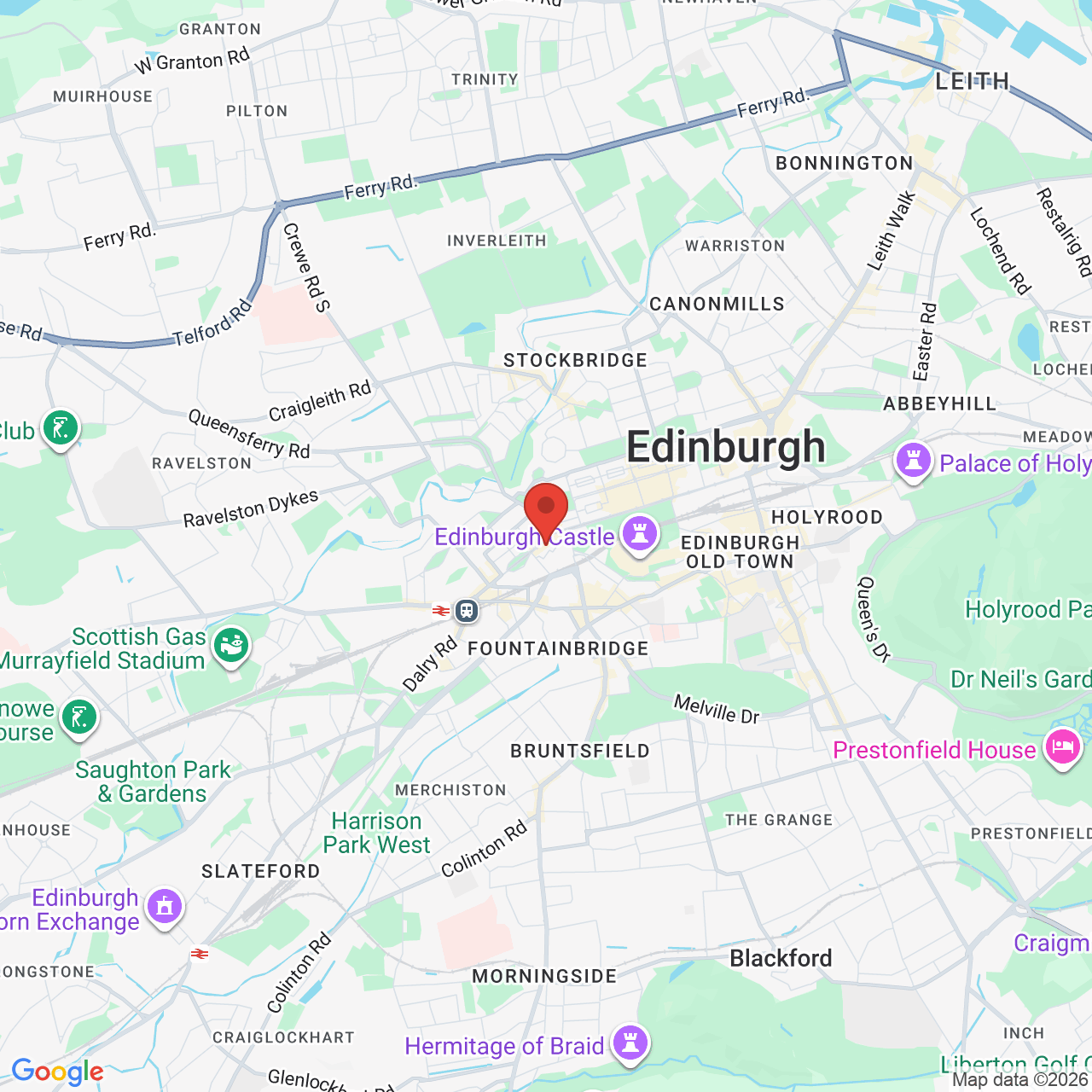 Map displaying job location