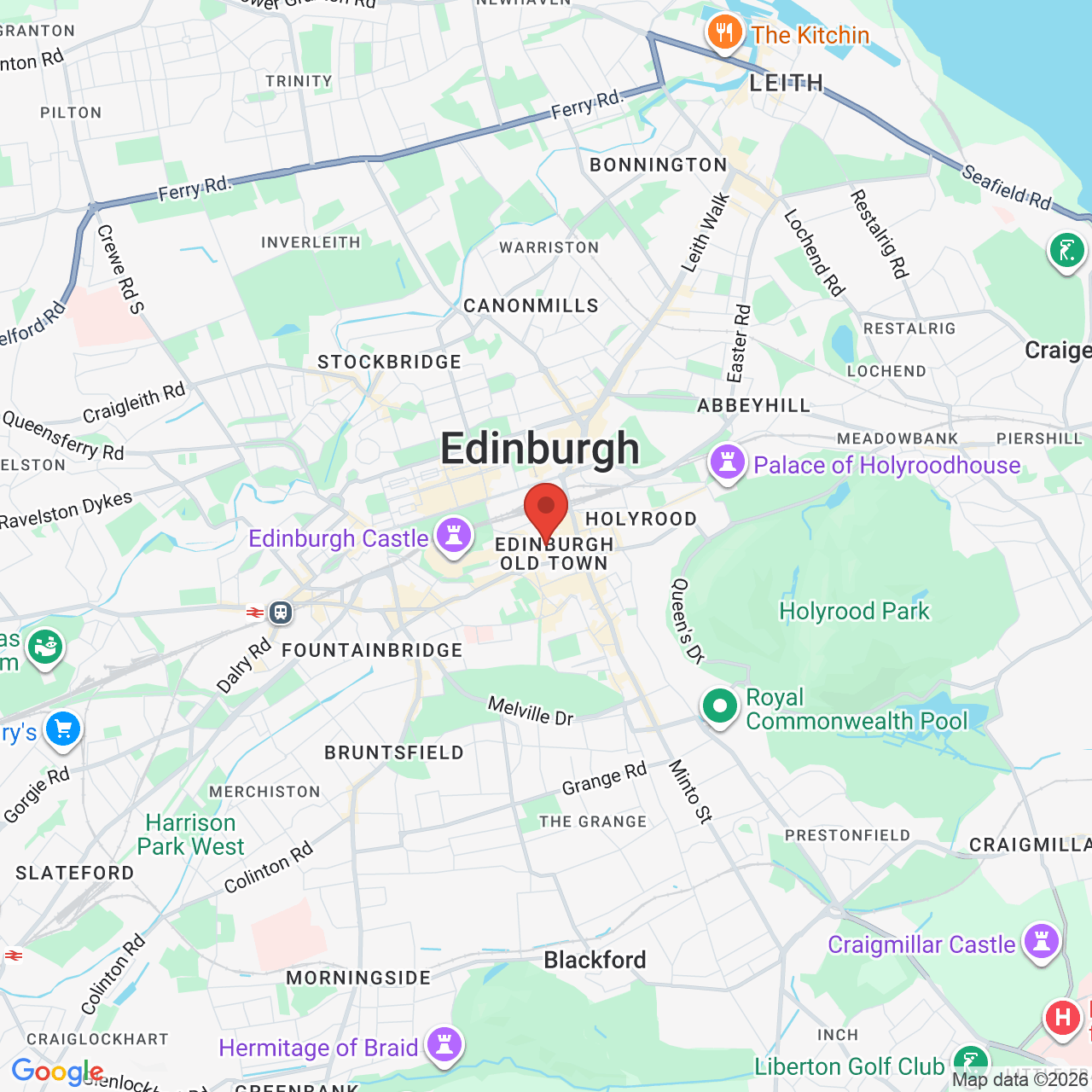 Map displaying job location