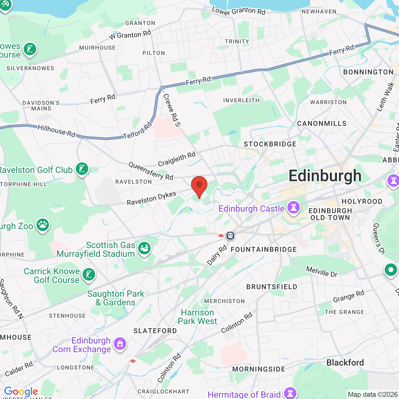 Map displaying job location