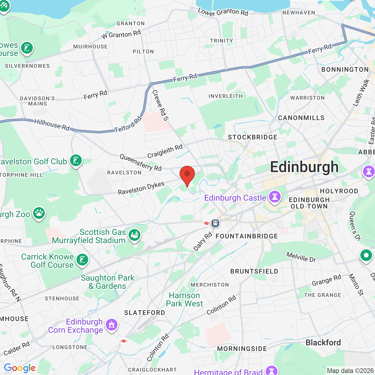 Map displaying job location
