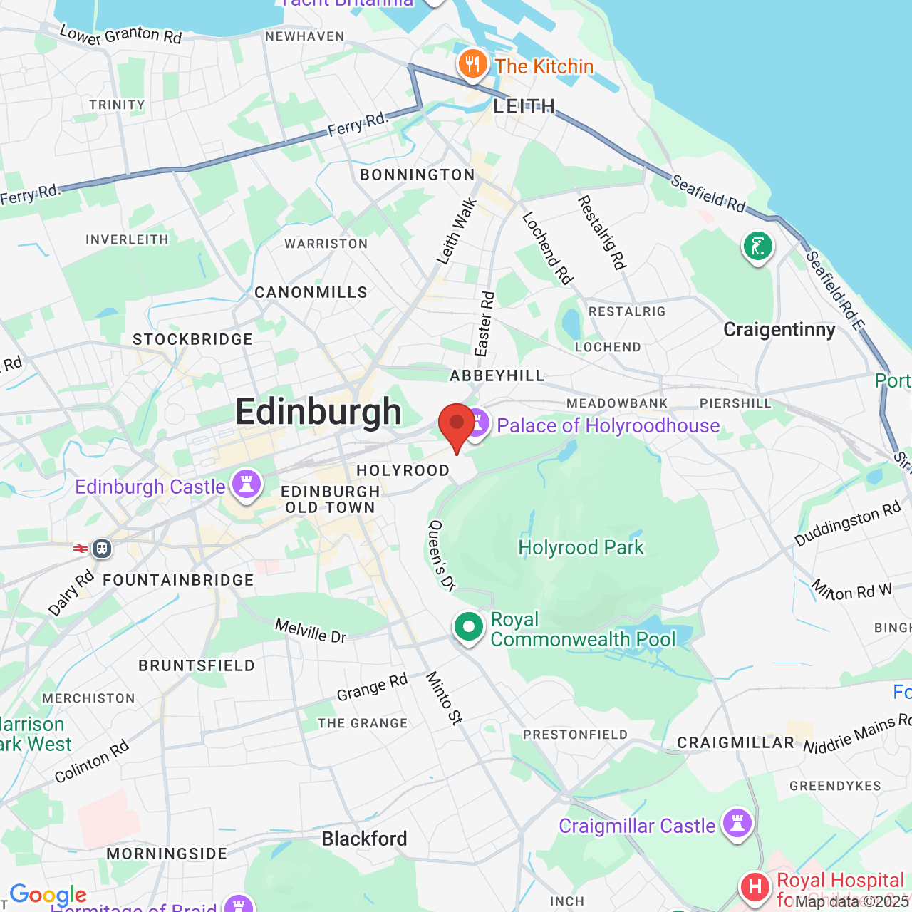 Map displaying job location