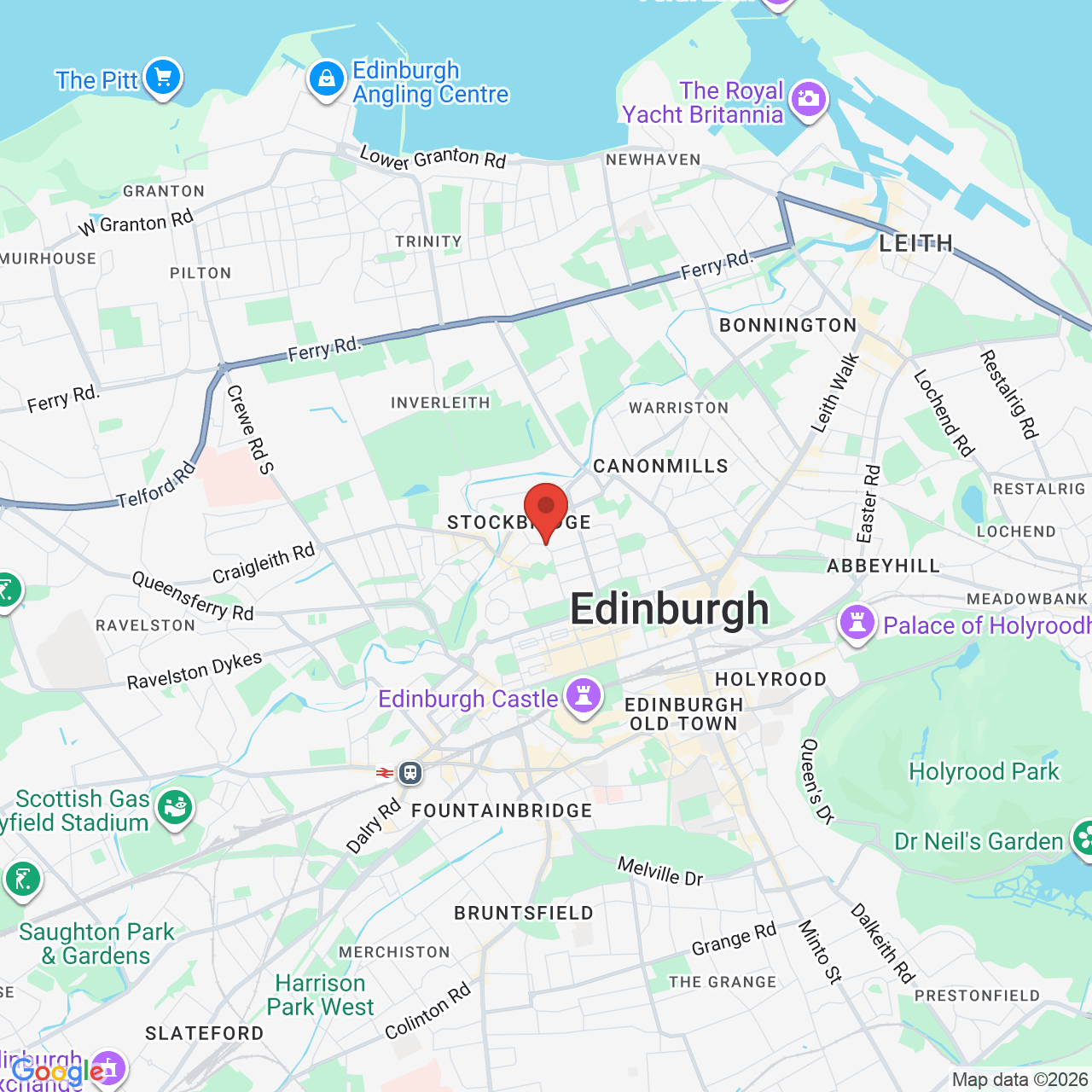 Map displaying job location