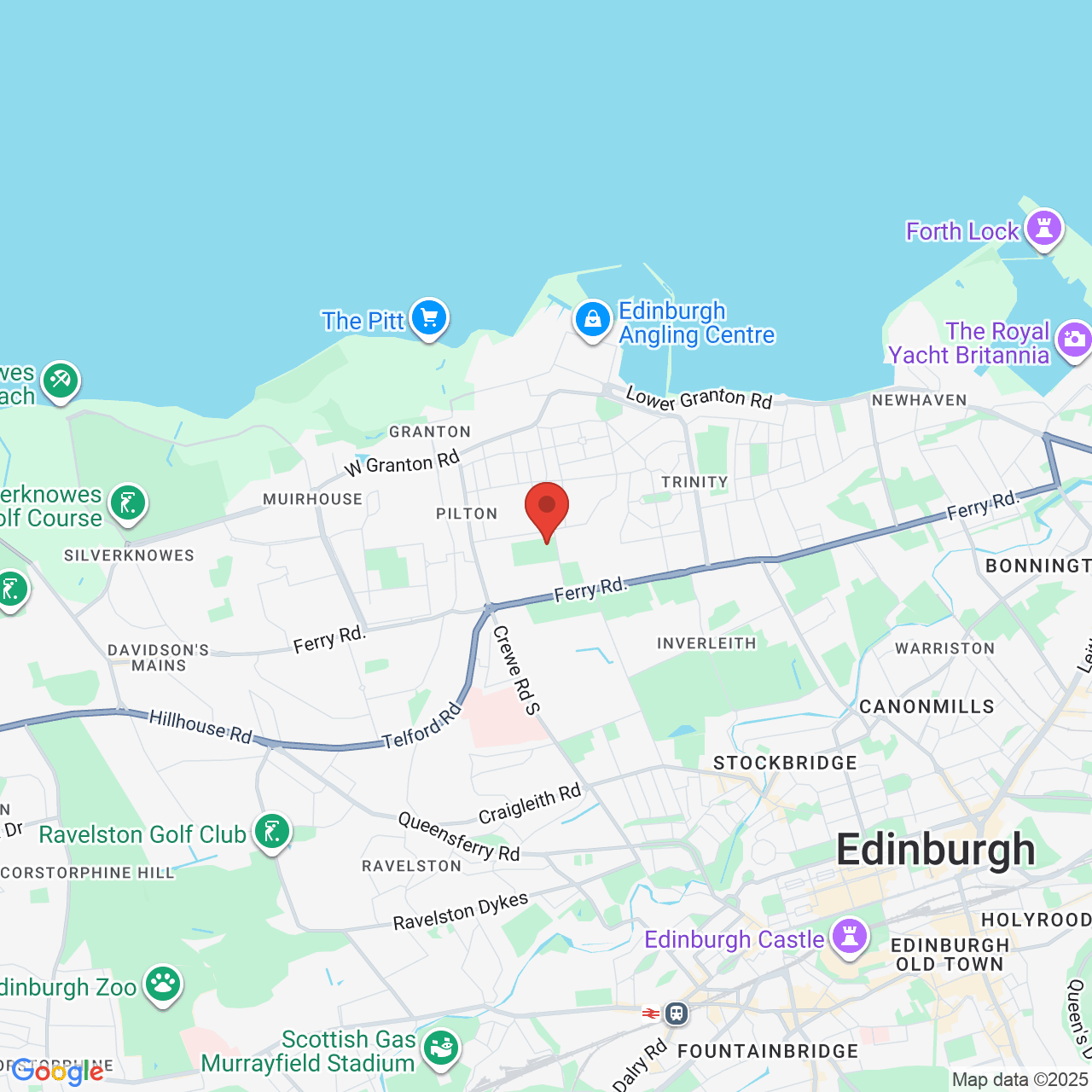 Map displaying job location