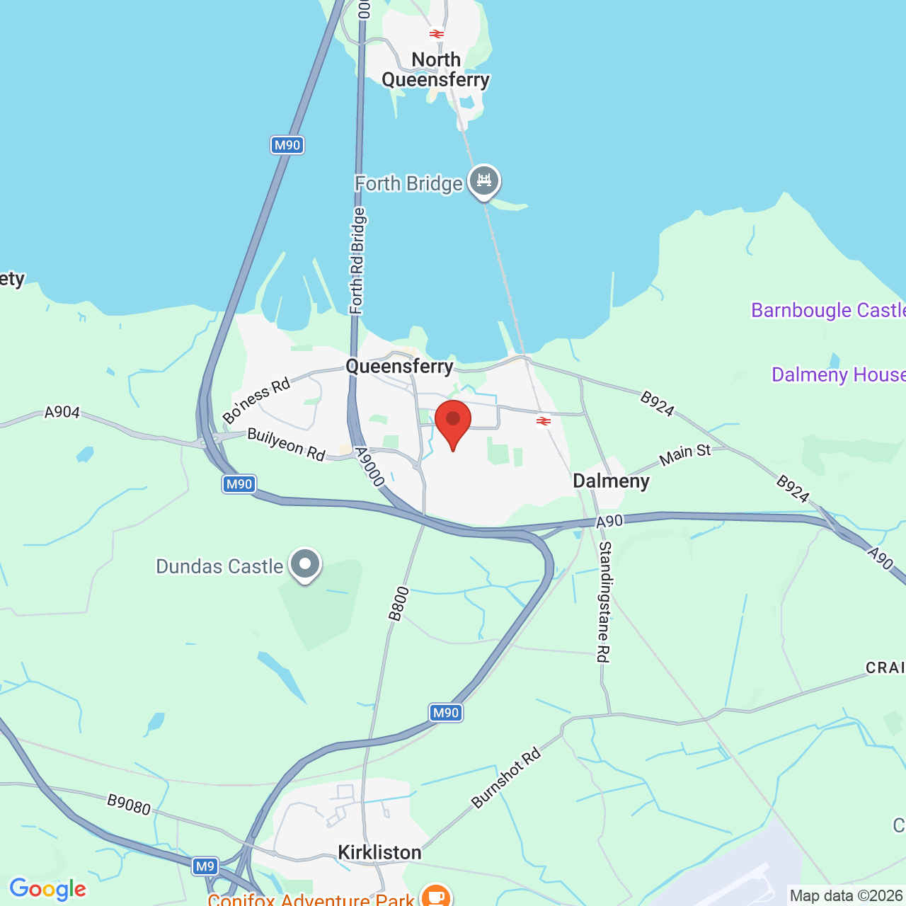 Map displaying job location