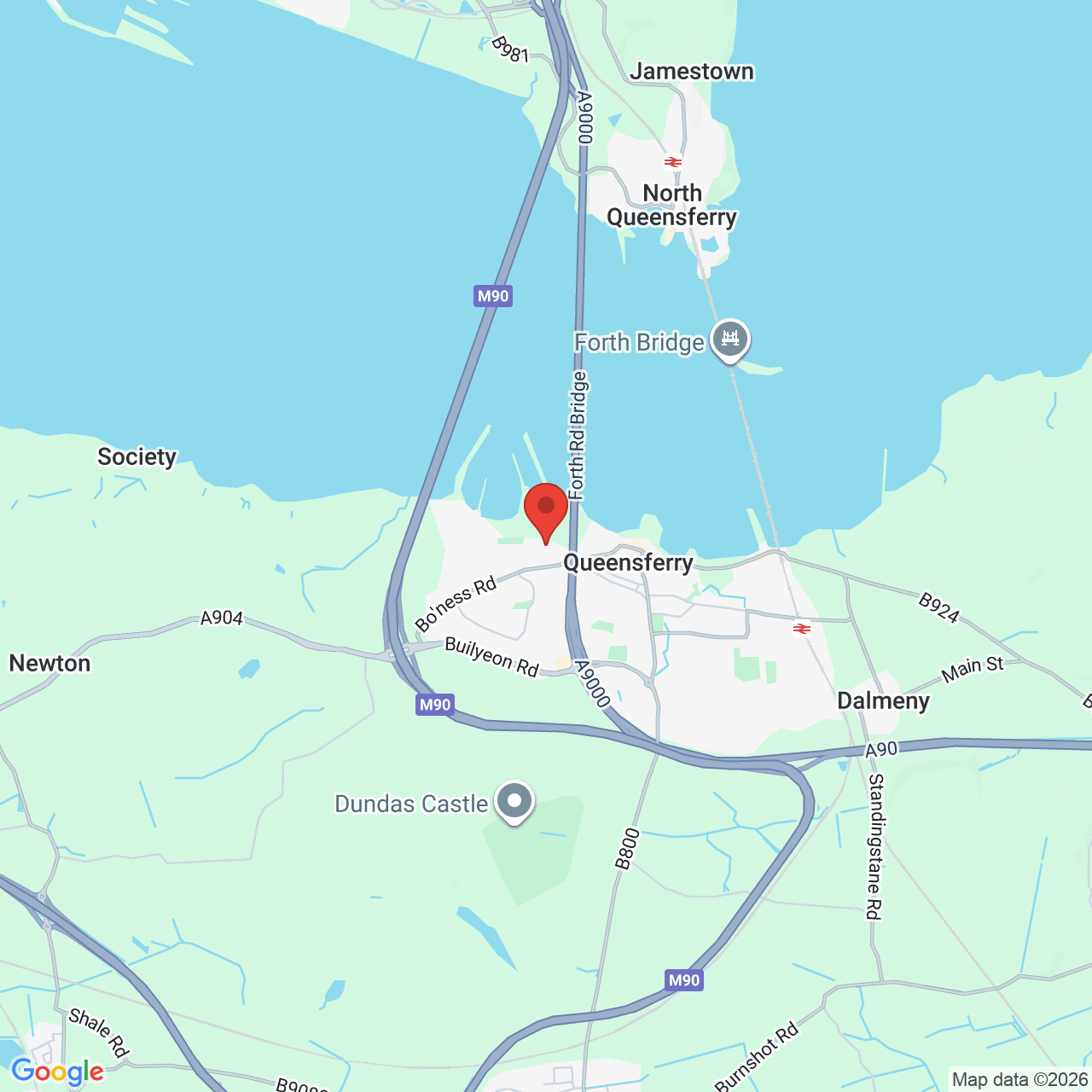 Map displaying job location