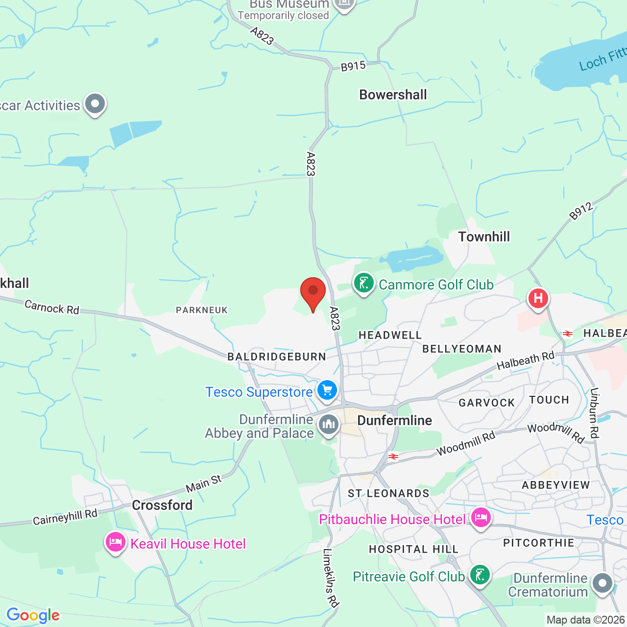 Map displaying job location