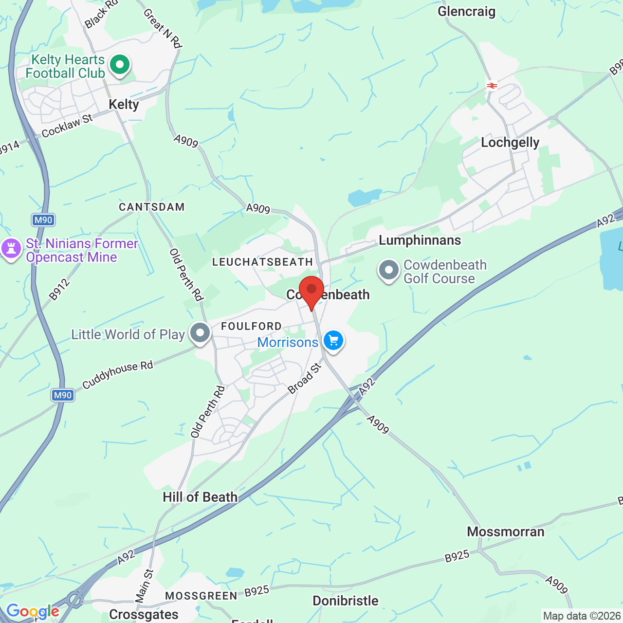 Map displaying job location