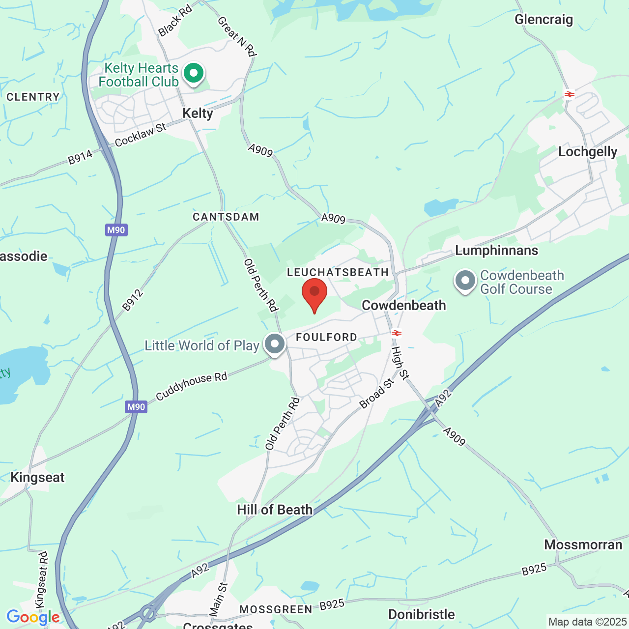 Map displaying job location