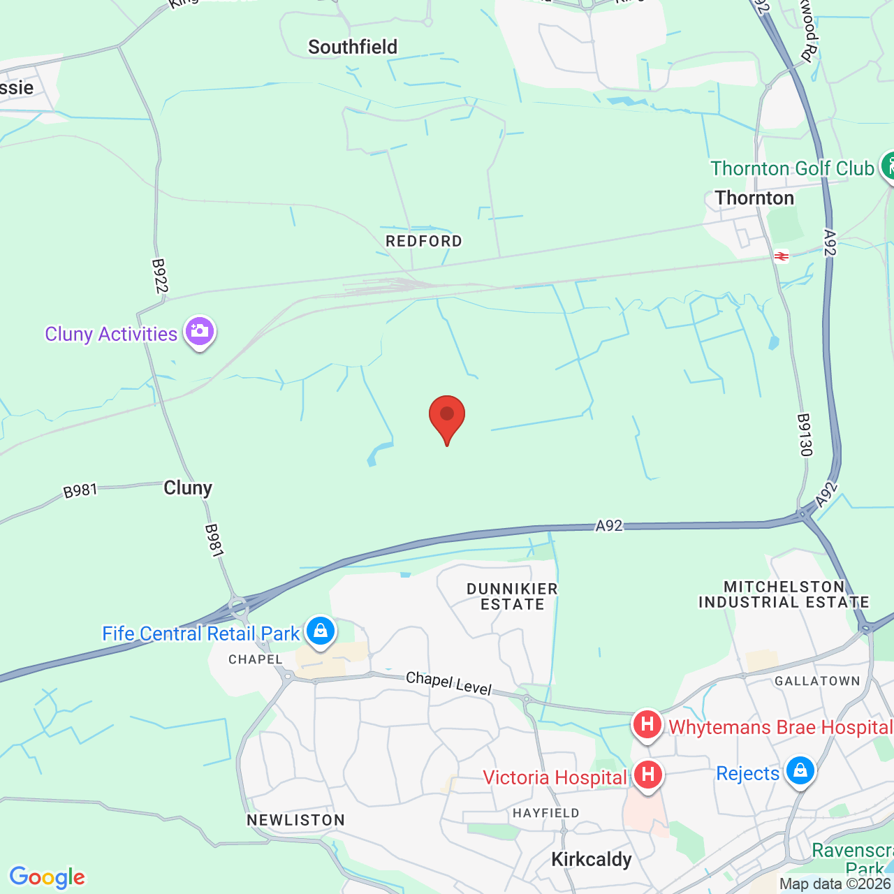 Map displaying job location