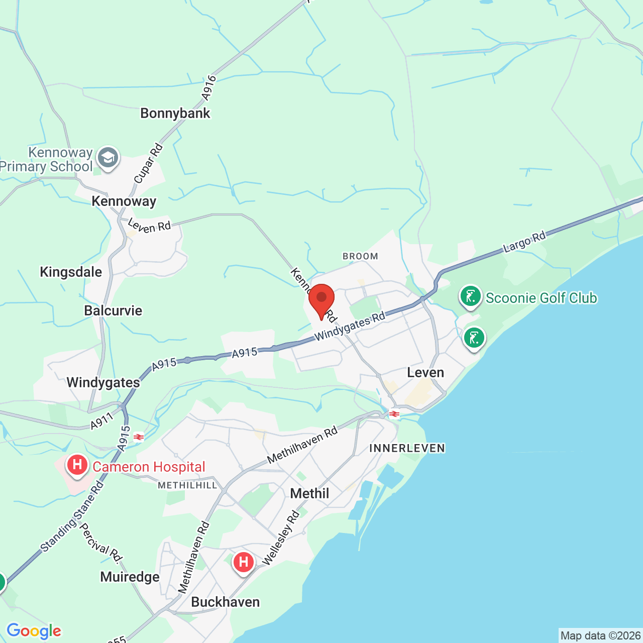 Map displaying job location