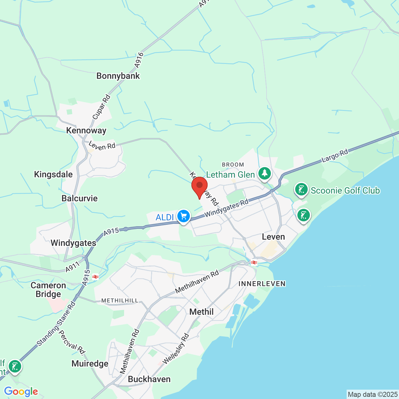 Map displaying job location