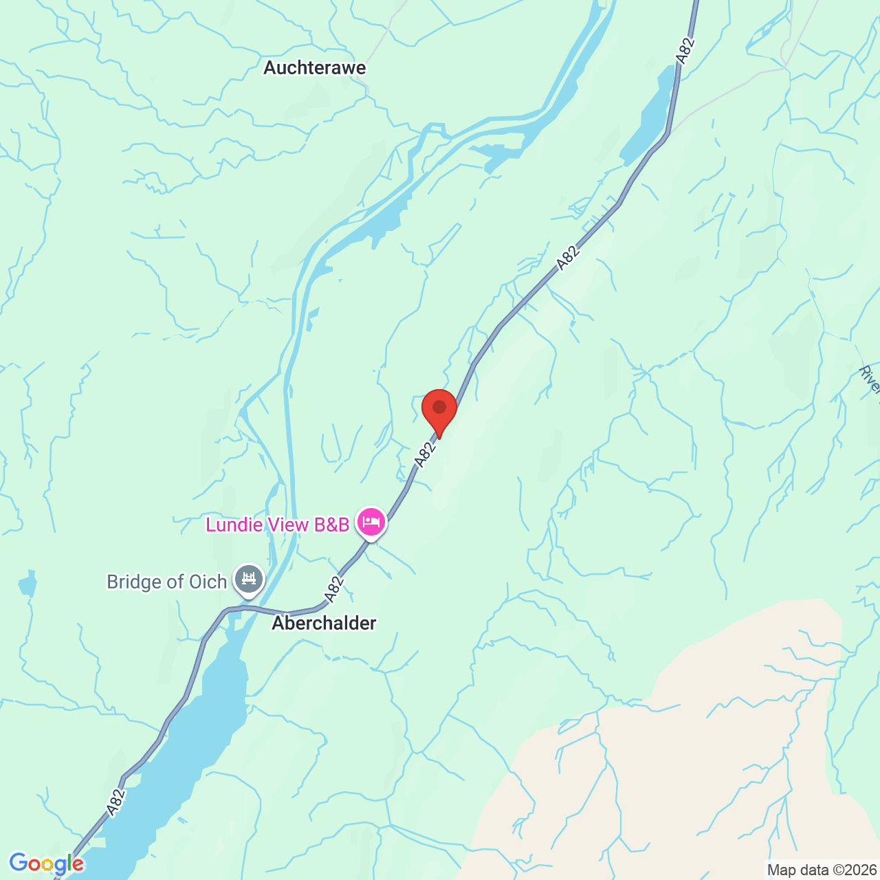 Map displaying job location