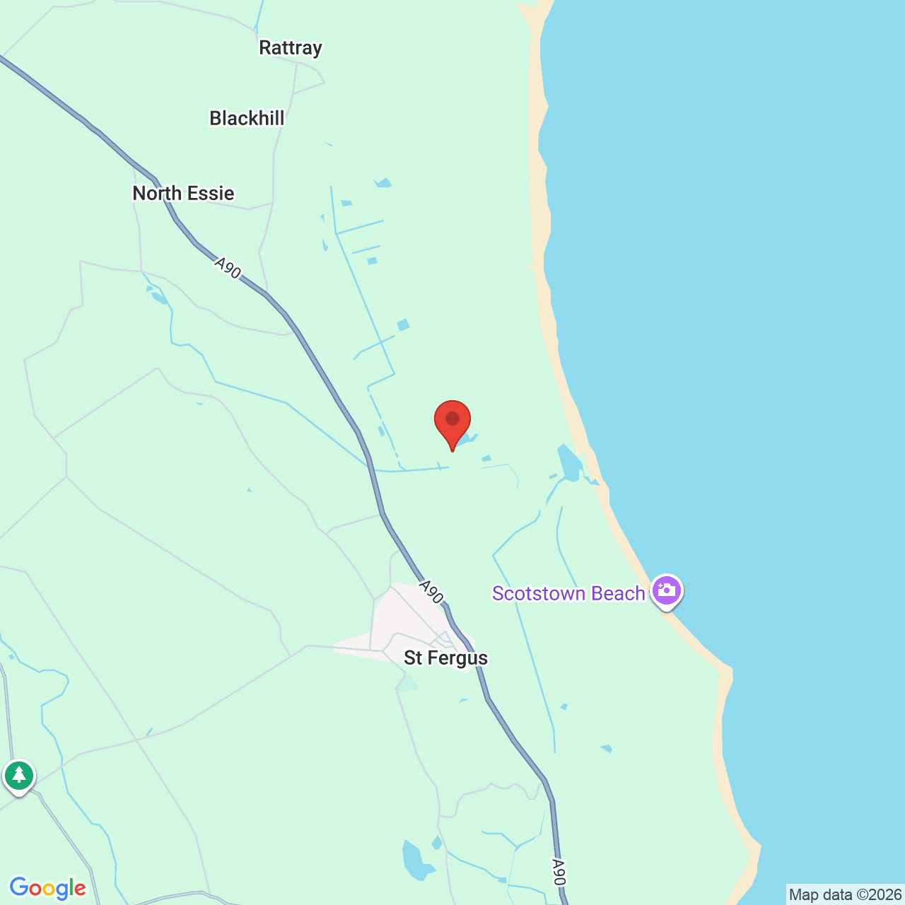 Map displaying job location