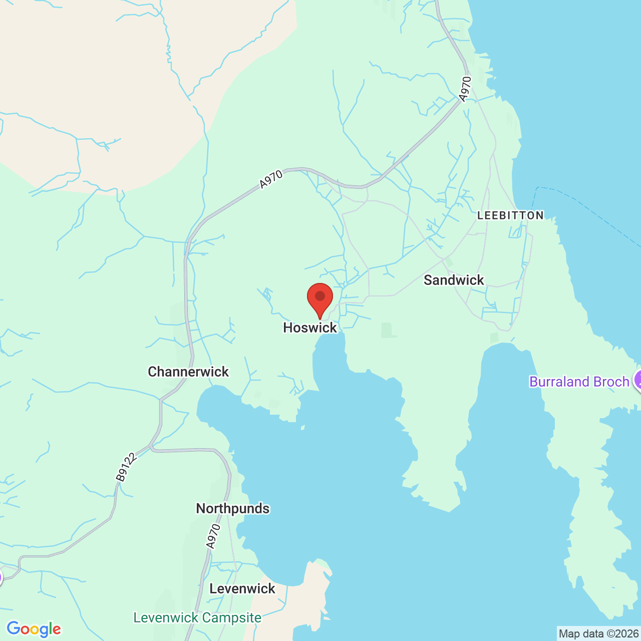 Map displaying job location